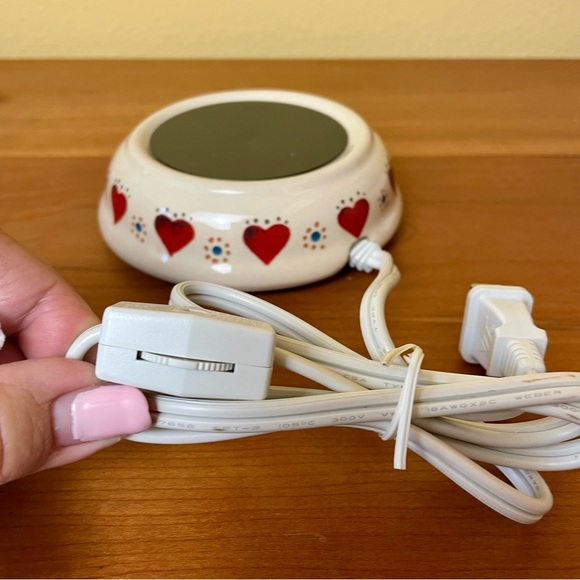 Home Sweet Home Ceramic Mug & Electric Beverage Warmer Hearts Apples Country Tea - Picture 3 of 15